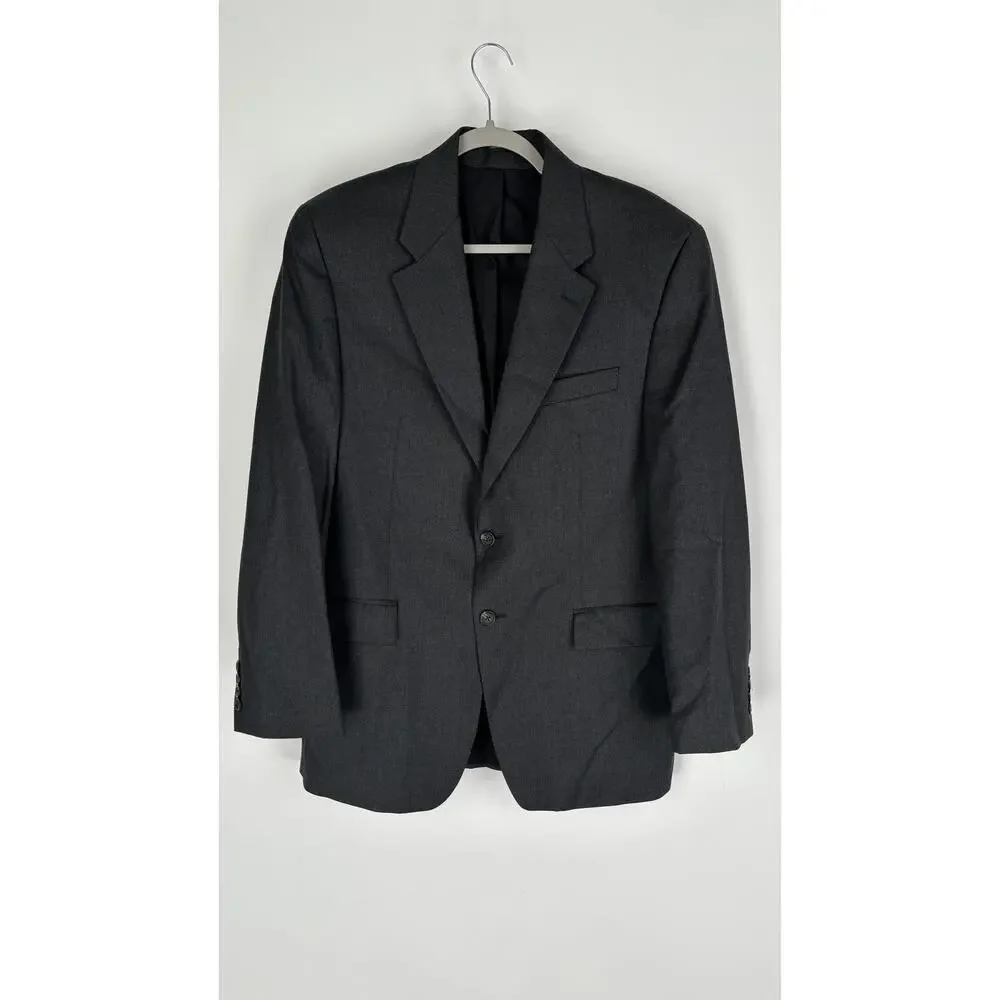 Lauren Ralph Lauren Wool Blazer Sports Coat Mens Size 40R Grey Two Button